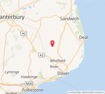 Map of Eythorne, EnglandEngland