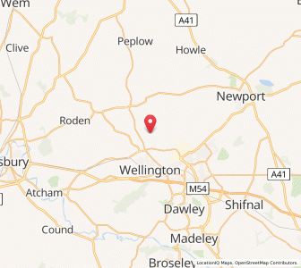 Map of Eyton upon the Weald Moors, EnglandEngland