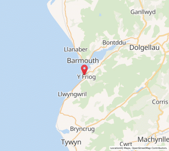 Map of Fairbourne, WalesWales