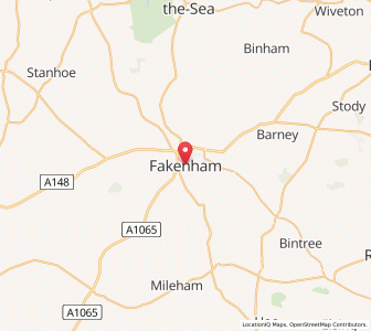 Map of Fakenham, EnglandEngland