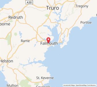 Map of Falmouth, EnglandEngland
