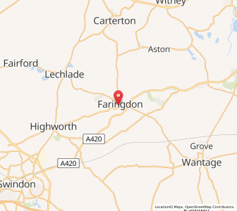 Map of Faringdon, EnglandEngland