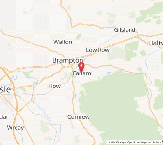 Map of Farlam, EnglandEngland