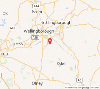 Map of Farndish, EnglandEngland