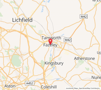 Map of Fazeley, EnglandEngland