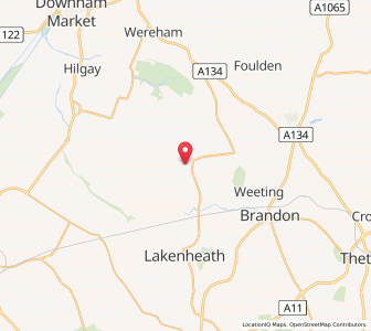 Map of Feltwell, EnglandEngland