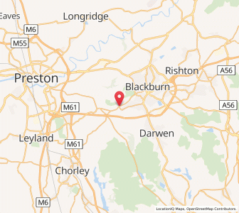 Map of Feniscowles, EnglandEngland