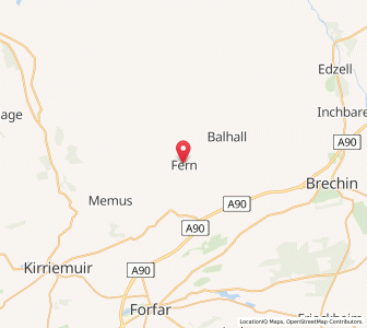 Map of Fern, ScotlandScotland