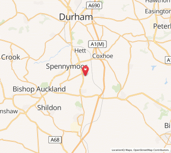 Map of Ferryhill, EnglandEngland