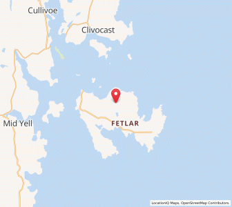 Map of Fetlar, ScotlandScotland