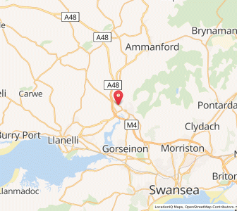 Map of Fforest, WalesWales
