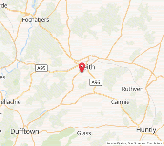 Map of Fife Keith, ScotlandScotland