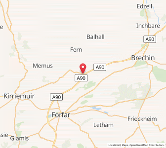 Map of Finavon, ScotlandScotland