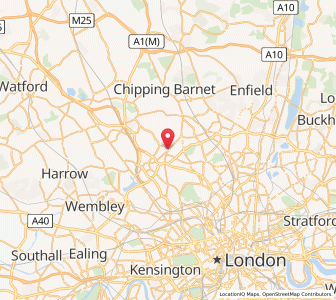 Map of Finchley, EnglandEngland