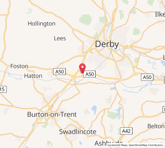 Map of Findern, EnglandEngland