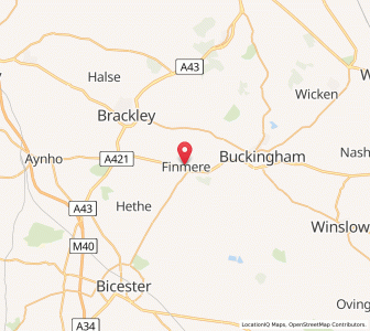 Map of Finmere, EnglandEngland