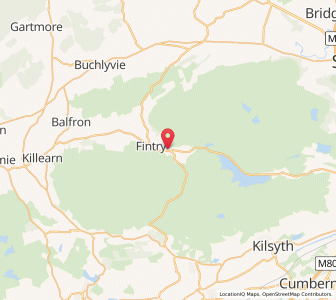 Map of Fintry, ScotlandScotland