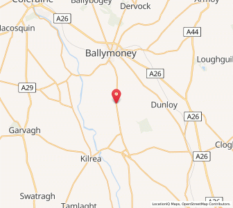 Map of Finvoy, Northern IrelandNorthern Ireland