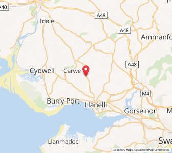Map of Five Roads, WalesWales