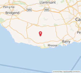 Map of Flemingston, WalesWales