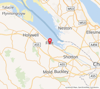 Map of Flint, WalesWales