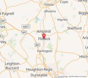 Map of Flitwick, EnglandEngland
