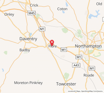 Map of Flore, EnglandEngland