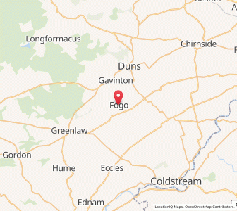 Map of Fogo, ScotlandScotland