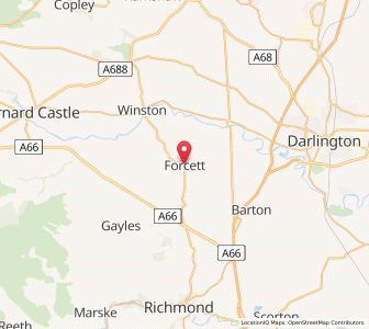 Map of Forcett, EnglandEngland