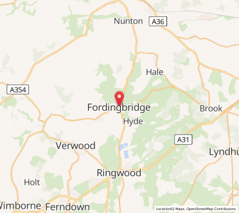 Map of Fordingbridge, EnglandEngland