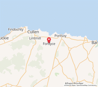 Map of Fordyce, ScotlandScotland