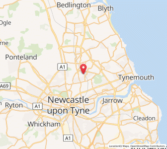 Map of Forest Hall, EnglandEngland