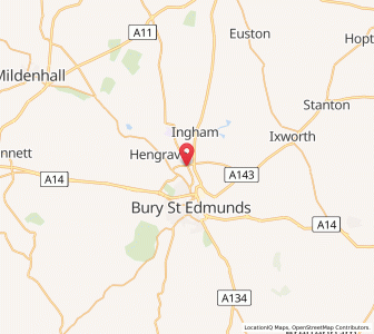 Map of Fornham St. Genevieve, EnglandEngland