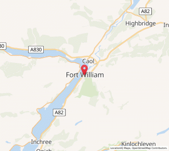 Map of Fort William, ScotlandScotland