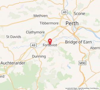 Map of Forteviot, ScotlandScotland