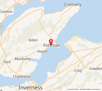 Map of Fortrose, ScotlandScotland