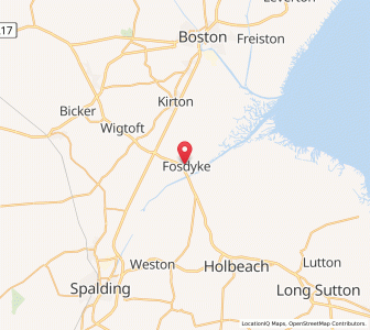 Map of Fosdyke, EnglandEngland