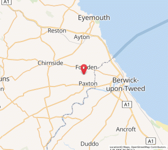 Map of Foulden, ScotlandScotland
