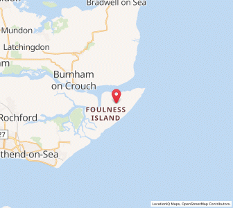 Map of Foulness, EnglandEngland
