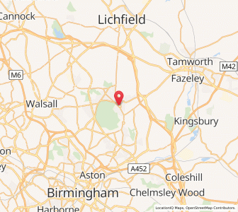 Map of Four Oaks, EnglandEngland