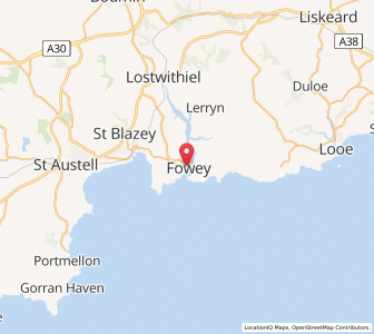 Map of Fowey, EnglandEngland