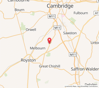 Map of Fowlmere, EnglandEngland