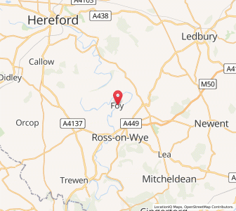 Map of Foy, EnglandEngland
