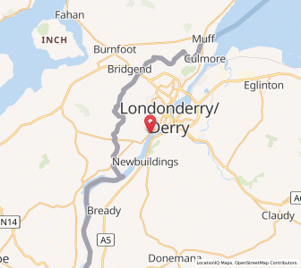 Map of Foyle Hill, Northern IrelandNorthern Ireland