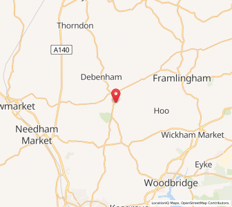 Map of Framsden, EnglandEngland
