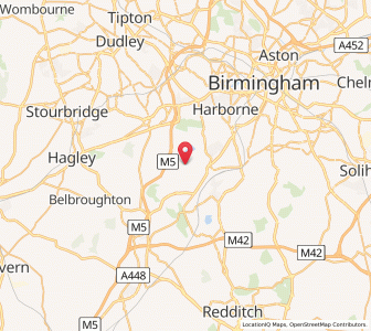 Map of Frankley, EnglandEngland