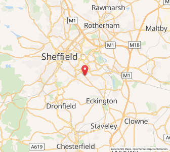 Map of Frecheville, EnglandEngland