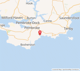 Map of Freshwater East, WalesWales