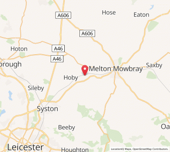 Map of Frisby on the Wreak, EnglandEngland