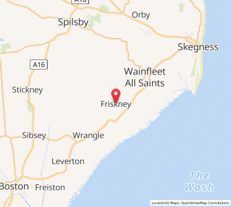 Map of Friskney, EnglandEngland